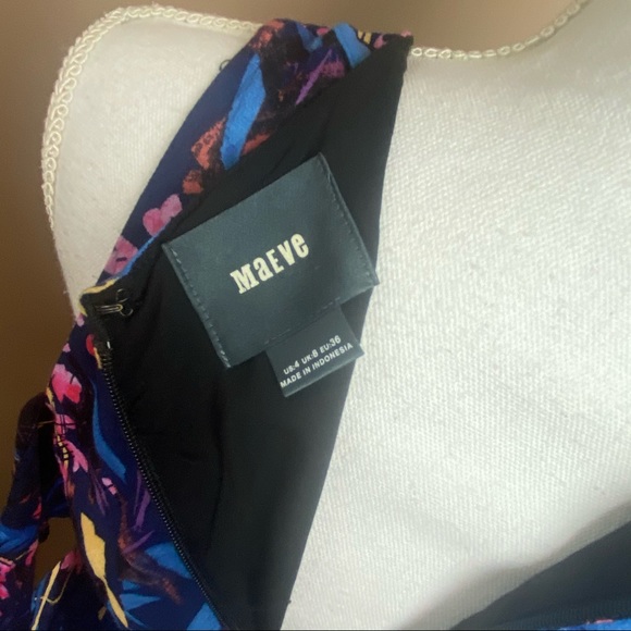 ANTHROPOLOGIE Maeve Elia Dress Cold Shoulder Print - Picture 13 of 14